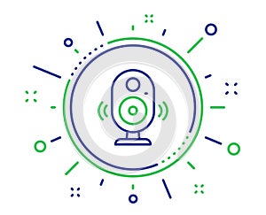 Speaker line icon. Computer component sign. Sound symbol. Vector