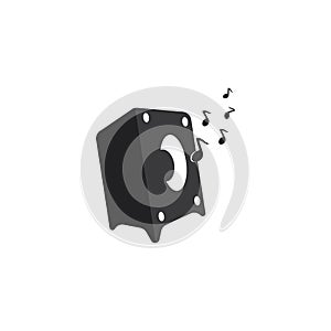 speaker logo template vector icon illustration