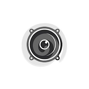 speaker logo template vector icon illustration