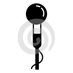 Speaker microphone icon, simple style