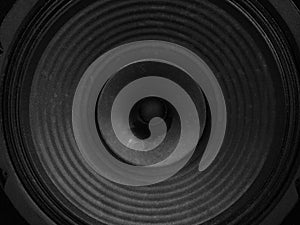 speaker monochrome image, close-up view