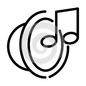 Speaker music note sound line style icon