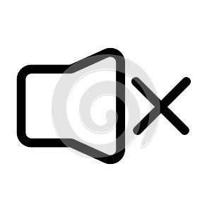 Speaker off interface line style icon