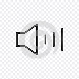 Speaker outline icon, linear design. vector illustration. editable stroke.