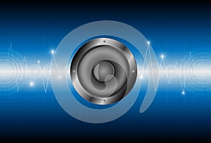 Speaker sound wave background