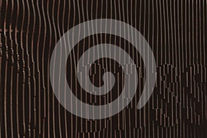 Speaker sound waves. Brown striped background