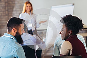 Speaker talking in seminar