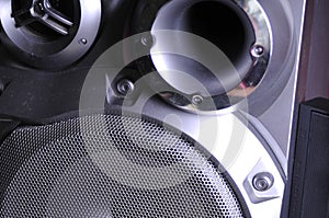 The speaker of the tape recorder