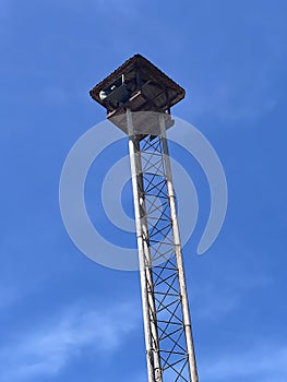 speaker tower of a high pole