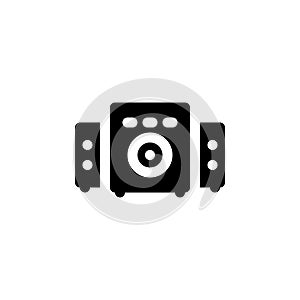 speaker vector icon. computer component icon solid style. perfect use for logo, presentation, website, and more. simple modern