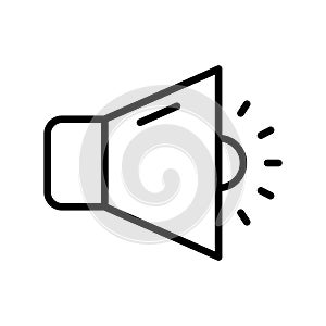 Speaker thin line vector icon