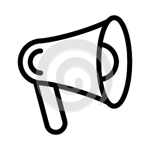 Speaker vector thin line icon