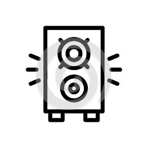 Speaker vector thin line icon
