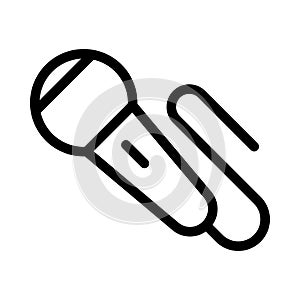 Speaker vector thin line icon