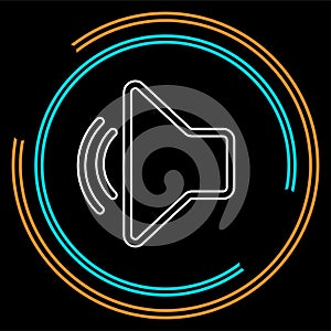 Speaker volume icon - audio voice sound symbol, media music