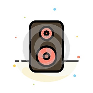 Speaker, Woofer, Laud Abstract Flat Color Icon Template