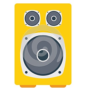 Speaker, Woofer Vector Icon that can be easily modified or edit