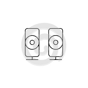 speakers thin line icon. speakers linear outline icon