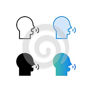 speaking icon vector