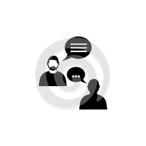Speaking People, Talking Chat Flat Vector Icon