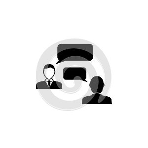 Speaking People, Talking Chat Flat Vector Icon