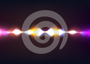 Speaking sound wave. Abstract pulse. Vector illustration.