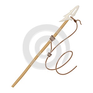 Spear for fishing, fisherman hobby and activity