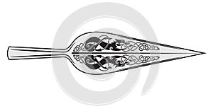 The Spear Of The God Odin - Gungnir, and Scandinavian pattern