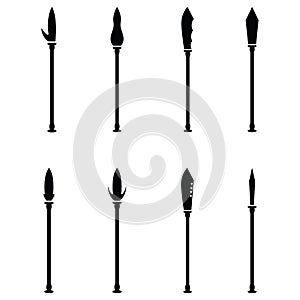 Spear icon set