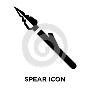 Spear icon vector isolated on white background, logo concept of