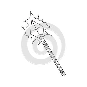 spear. Vector illustration decorative background design