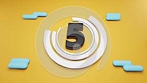 Special 3D Countdown animation From Ten To One  10 - 1  Numbers rotation Flip Count down 4K animation