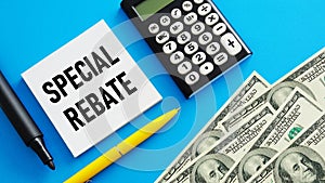Special cash rebate is shown using the text