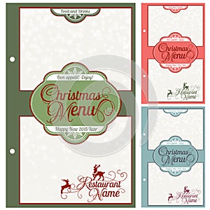 Special Christmas festive menu design.