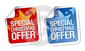 Special Christmas offer stickers.