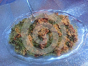 Special cooked rice dish