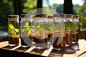 special cultivation of plants in flasks in laboratories.