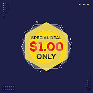 Special deal one dollar only vector illustration and design