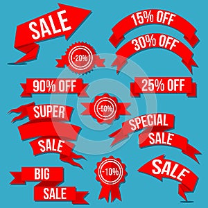 Special Discount Sale Banner, Batches And Arrows Vector Set
