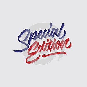 Special edition hand lettering typography sales and marketing shop store signage poster