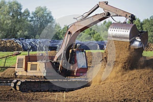 Special equipment for collecting peat.