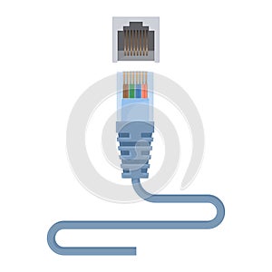 Special Ethernet cable composed of connector and long wire