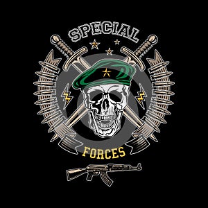 Special forces color emblem