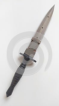 Special forces commando knife on white background