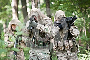 Special forces soldiers on patrol photo