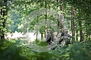 Special forces soldiers on patrol