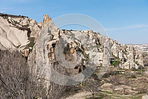 Special geological formation in the the Goreme Open-Air Museum, a member of UNESCO World Heritage List since 1984, in Goreme,