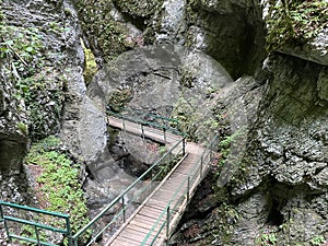 Special geomorphological reserve Devil`s Pass canyon or Devil`s Passage - Croatia Posebni geomorfoloÅ¡ki rezervat Vrazji prolaz