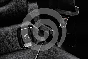 Special handle designed for fastening a child seat with the isofix system. photo