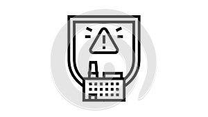 special hazardous environments line icon animation